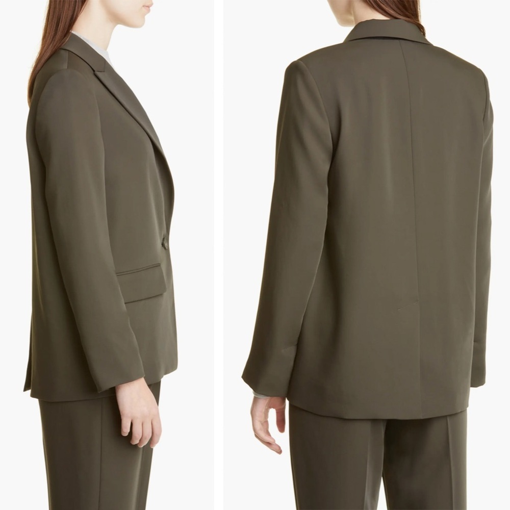 Vince - Boyfriend Blazer - Deep Laurel (Green) - Picture 2 of 14